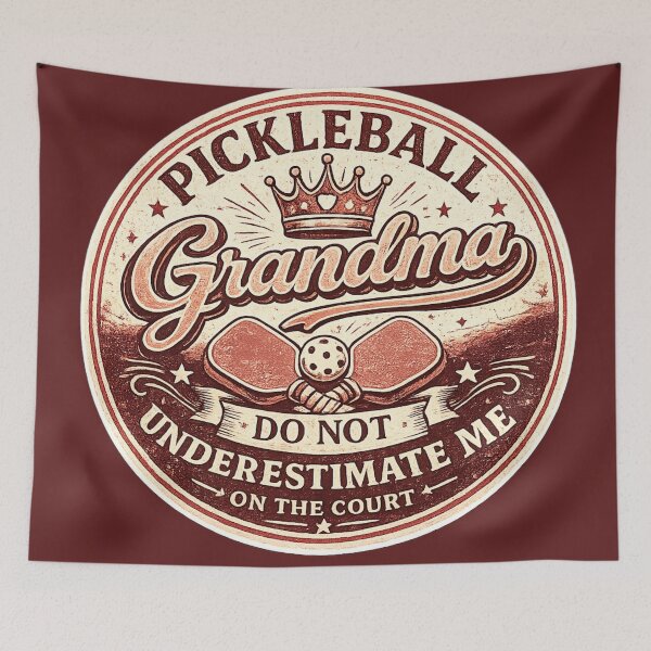 Item preview, Pickleball Grandma Do Not Underestimate Me – Funny Vintage Badge | Pickleball Grandma Gift designed and sold by irfanshikh.