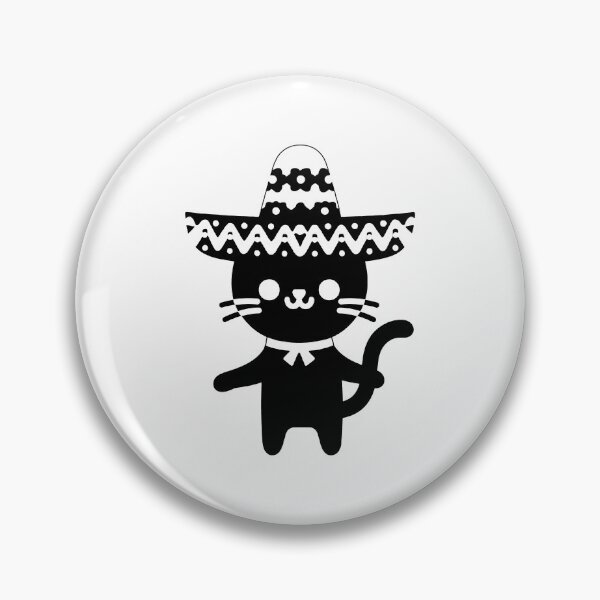 Item preview, Cat with Sombrero – Simple One Color Cinco de Mayo Cat Illustration designed and sold by EmeraldeaArt.
