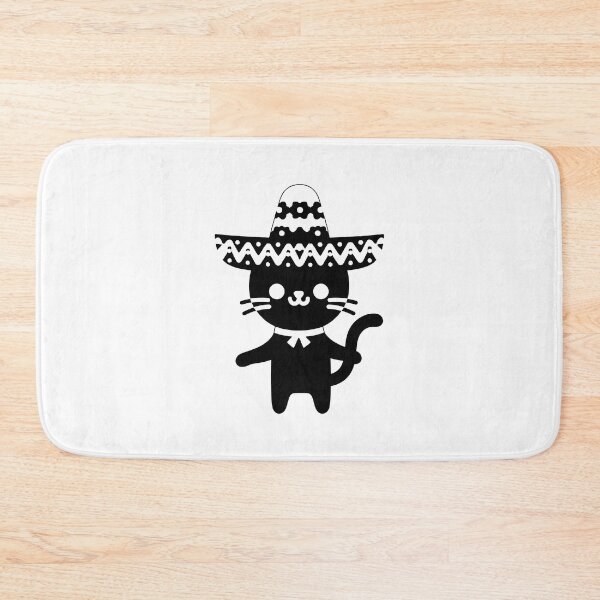Item preview, Cat with Sombrero – Simple One Color Cinco de Mayo Cat Illustration designed and sold by EmeraldeaArt.