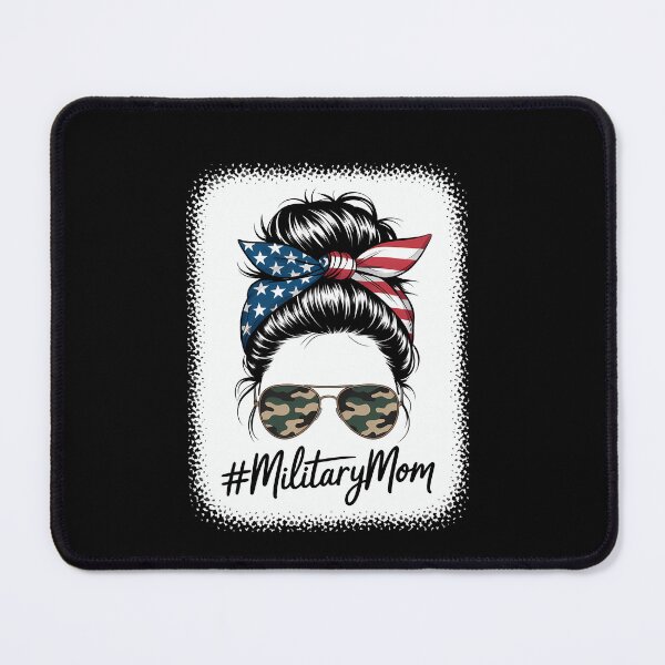Item preview, Military Mom Messy Bun American Armed Forces Day designed and sold by TyraYoung.