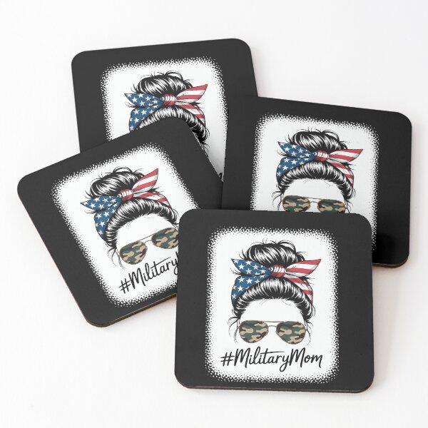 Item preview, Military Mom Messy Bun American Armed Forces Day designed and sold by TyraYoung.