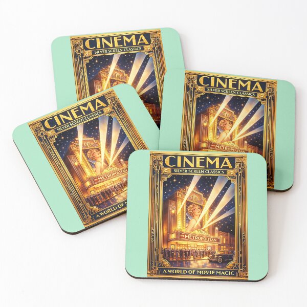 Item preview, Cinema – Silver Screen Classics Vintage Art Deco Poster designed and sold by sunbowjp stadio.