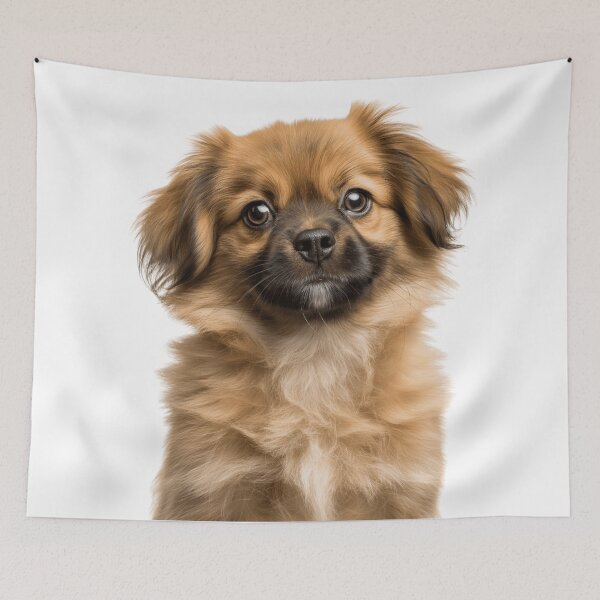 Item preview, Adorable Tibetan Spaniel puppy for Cute Tibbie puppy lovers designed and sold by LazyOwlStore.