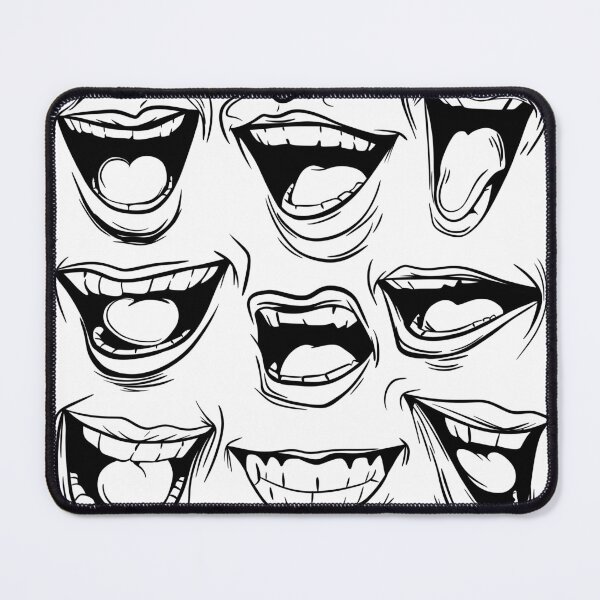 Item preview, Funny Cartoon Mouths Set - Expressive Laughing and Smiling Comic Expressions designed and sold by LYAN-STORE.