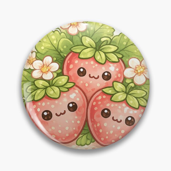 Item preview, Strawberry Garden – Cute Kawaii Fruit Sticker designed and sold by SaphireArt.
