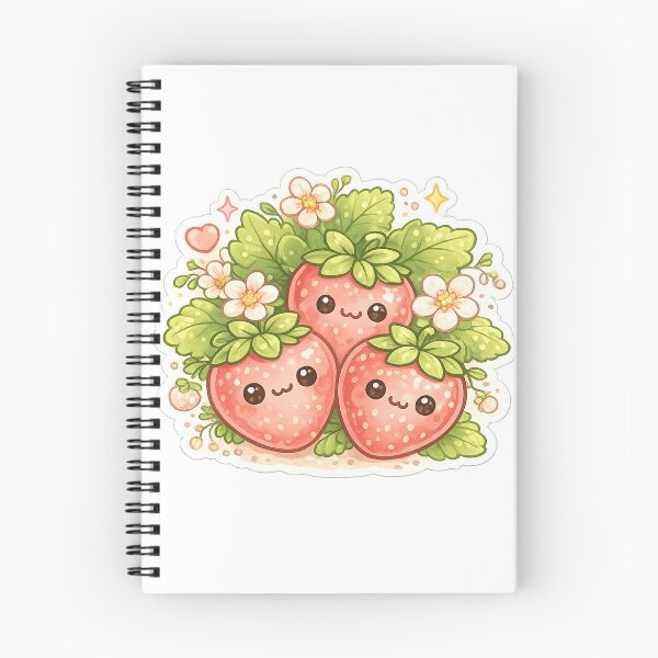 Item preview, Strawberry Garden – Cute Kawaii Fruit Sticker designed and sold by SaphireArt.
