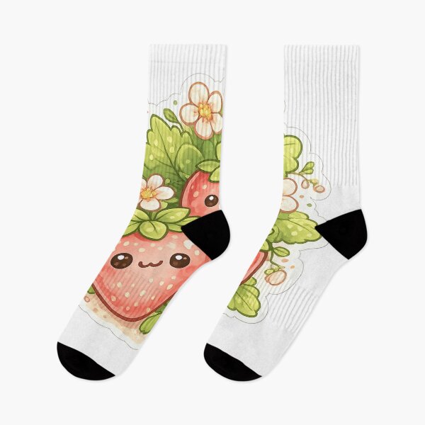 Item preview, Strawberry Garden – Cute Kawaii Fruit Sticker designed and sold by SaphireArt.