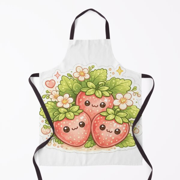 Item preview, Strawberry Garden – Cute Kawaii Fruit Sticker designed and sold by SaphireArt.