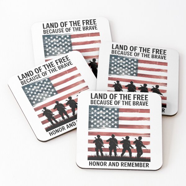 Item preview, Memorial Day Land of the brave Patriotic American Army Heart Memorial Day designed and sold by TyraYoung.