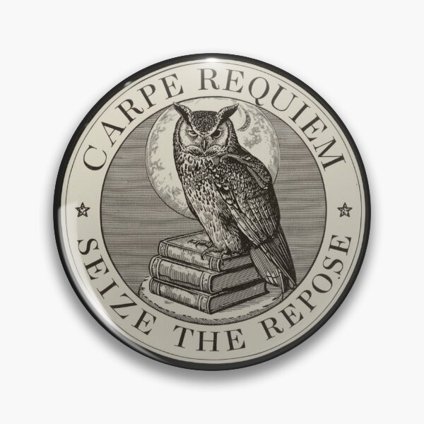 Item preview, Carpe Requiem Seize The Repose Owl Books | Dark Academia designed and sold by VENOHA.