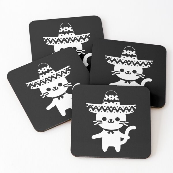 Item preview, Cat in Sombrero – Simple One Color Cinco de Mayo Cat Illustration designed and sold by EmeraldeaArt.