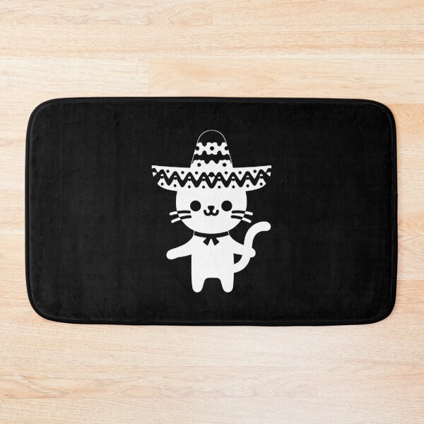 Item preview, Cat in Sombrero – Simple One Color Cinco de Mayo Cat Illustration designed and sold by EmeraldeaArt.