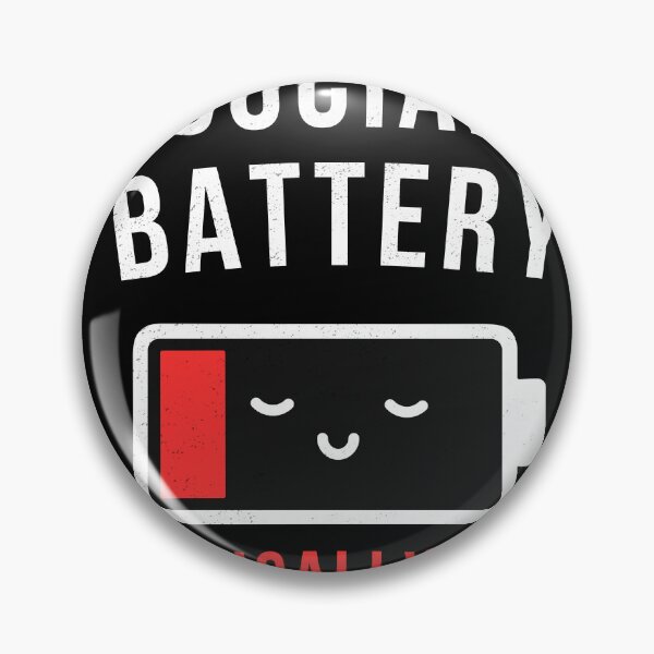 Item preview, Social Battery Critically Low Funny Introvert Meme designed and sold by Uvclick.