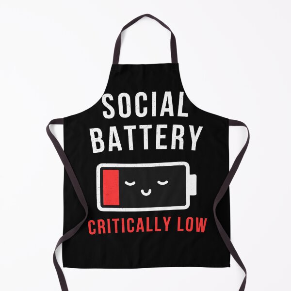 Item preview, Social Battery Critically Low Funny Introvert Meme designed and sold by Uvclick.