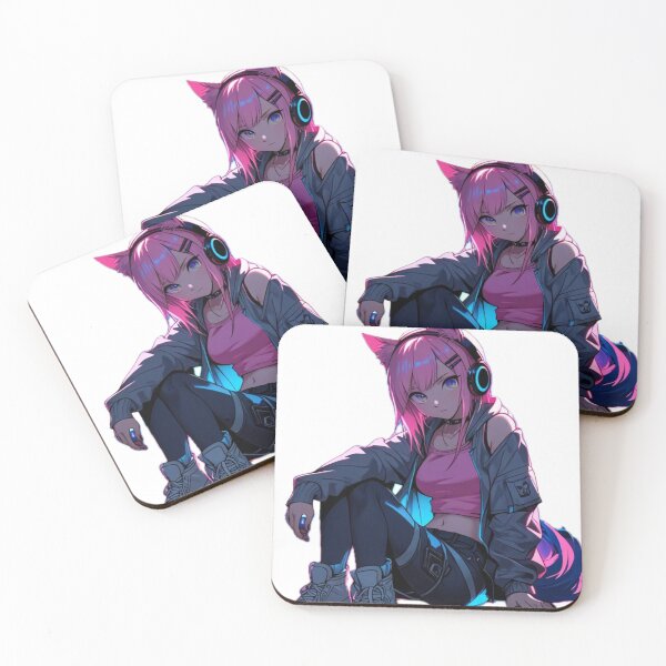 Item preview, Anime Catgirl Streetwear Neon Style designed and sold by AnimDream .