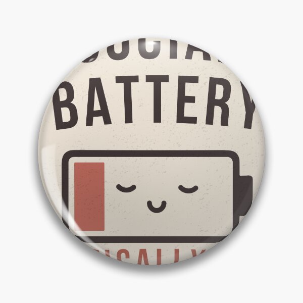Item preview, Social Battery Critically Low Aesthetic Retro Design designed and sold by Uvclick.