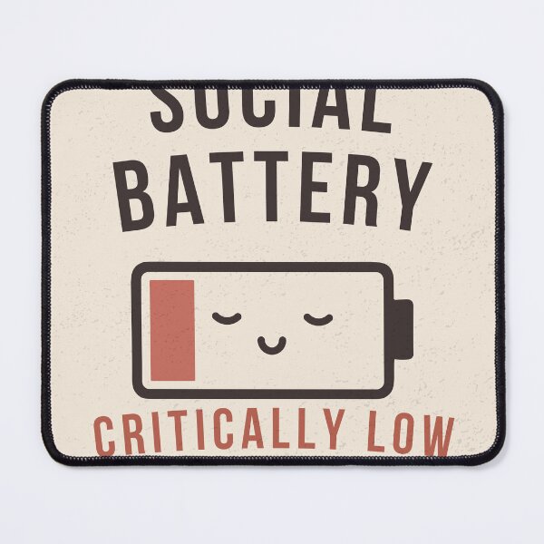 Item preview, Social Battery Critically Low Aesthetic Retro Design designed and sold by Uvclick.