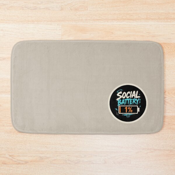 Item preview, Social Battery 1% Low - Edgy Neon Punk Aesthetic Typography designed and sold by KINKDesign.