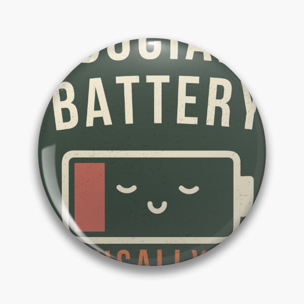 Item preview, Social Battery Critically Low Olive Streetwear Meme designed and sold by Uvclick.