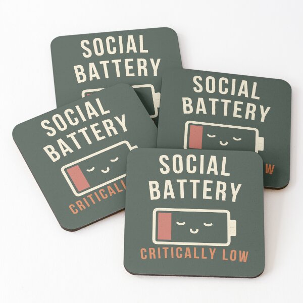 Item preview, Social Battery Critically Low Olive Streetwear Meme designed and sold by Uvclick.