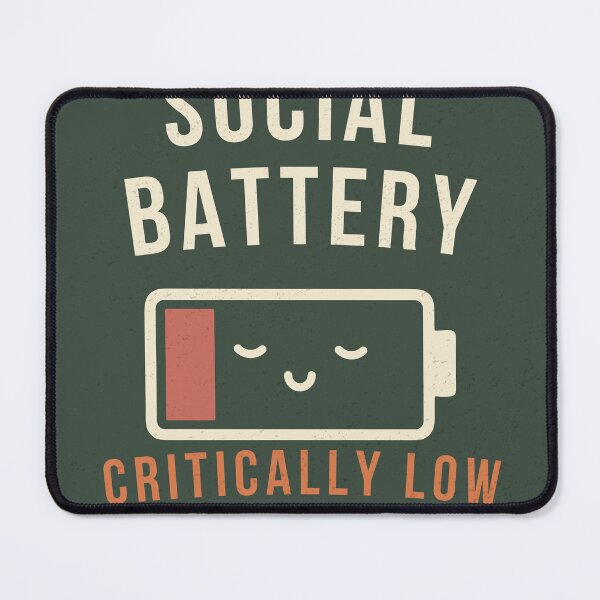 Item preview, Social Battery Critically Low Olive Streetwear Meme designed and sold by Uvclick.