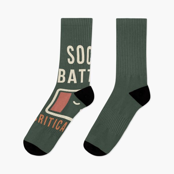 Item preview, Social Battery Critically Low Olive Streetwear Meme designed and sold by Uvclick.