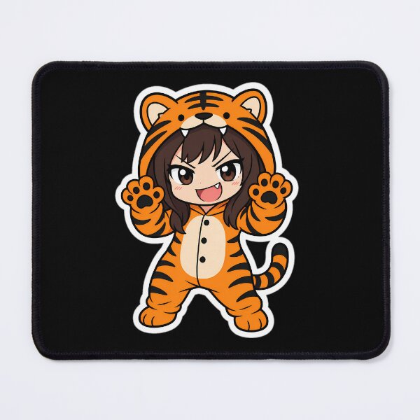 Item preview, Cute Chibi Girl Tiger Kigurumi Kawaii Anime designed and sold by LuisWorks.