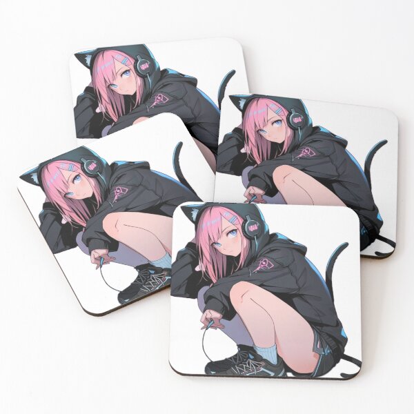 Item preview, Cute Anime Hoodie Cat Girl Neon Style designed and sold by AnimDream .