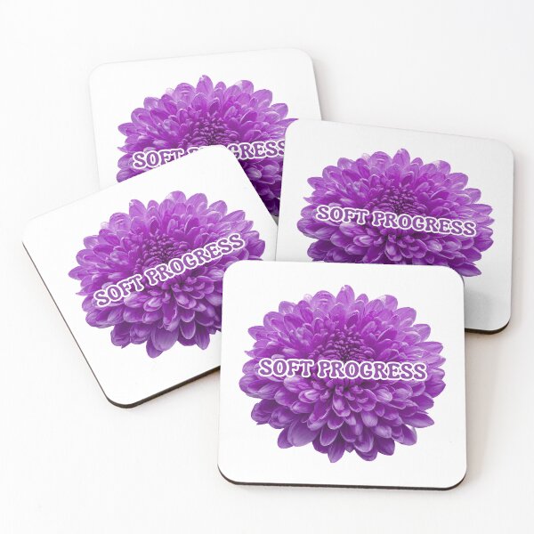 Item preview, Soft Progress Purple Flower Quote | Healing Growth Floral Aesthetic Sticker Design designed and sold by Pandey14.