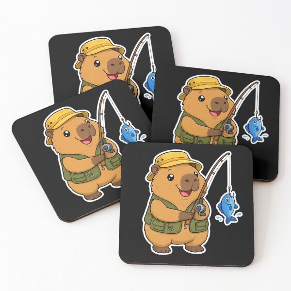 Item preview, Capybara Fishing Club Retro Hooked On Fishing designed and sold by LuisWorks.