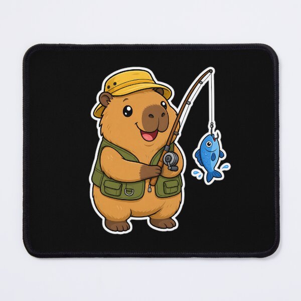 Item preview, Capybara Fishing Club Retro Hooked On Fishing designed and sold by LuisWorks.