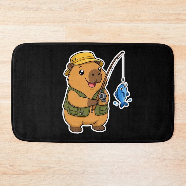 Item preview, Capybara Fishing Club Retro Hooked On Fishing designed and sold by LuisWorks.