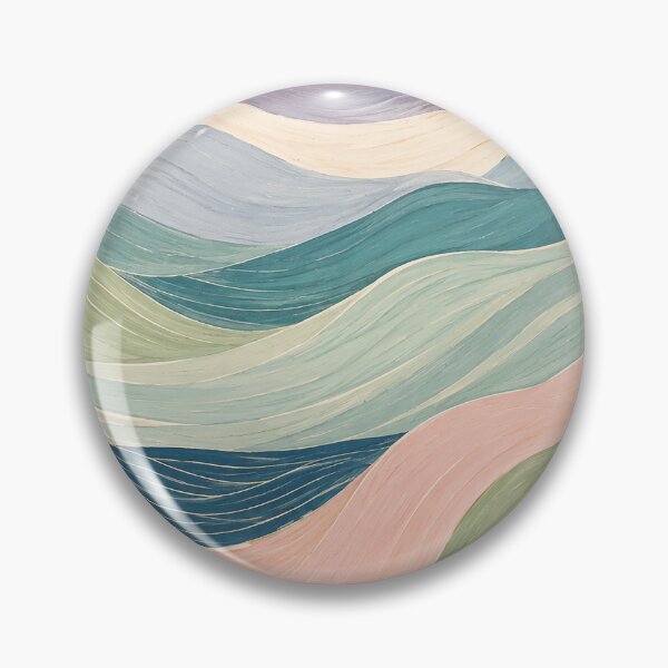 Item preview, Flowing Pastel Waves Abstract Landscape designed and sold by Lizetteh.