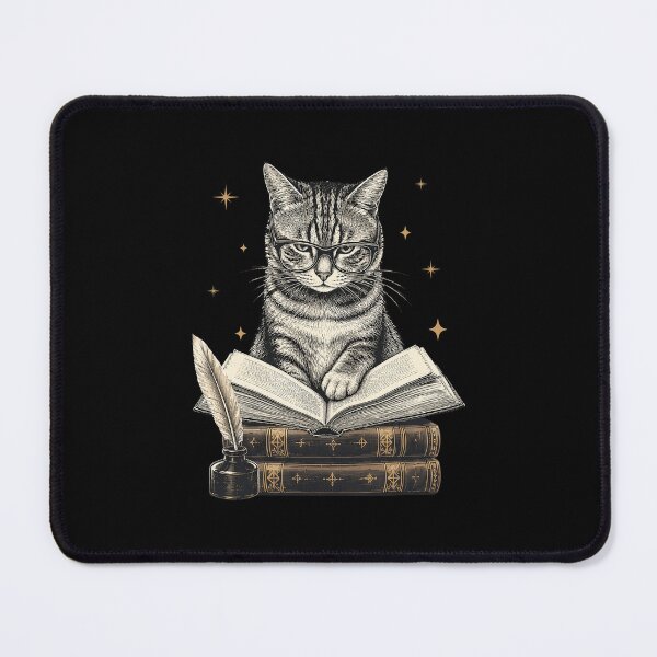 Item preview, Cat Bookworm Reading Book Design Graphic designed and sold by wansilastomi.