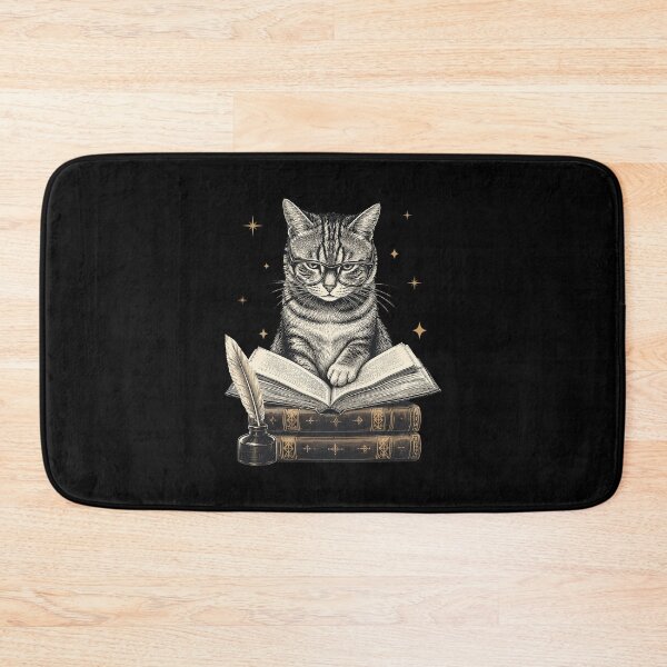 Item preview, Cat Bookworm Reading Book Design Graphic designed and sold by wansilastomi.