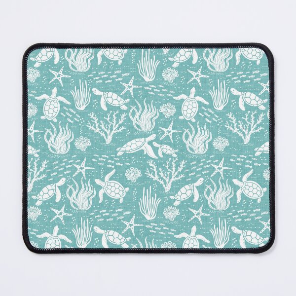 Item preview, Coastal Ocean Life with Sea Turtles and Fish in Teal designed and sold by EliveraDesigns.