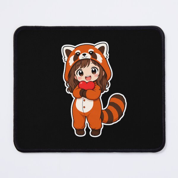 Item preview, Cute Chibi Girl in Red Panda Kigurumi designed and sold by LuisWorks.
