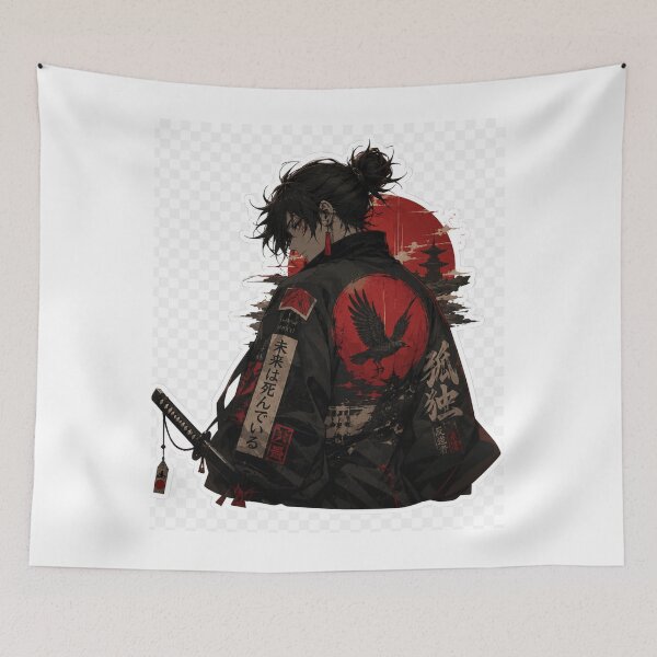 Item preview, Kurojin: Crimson Crow Ronin designed and sold by ZenOtaku Lab.