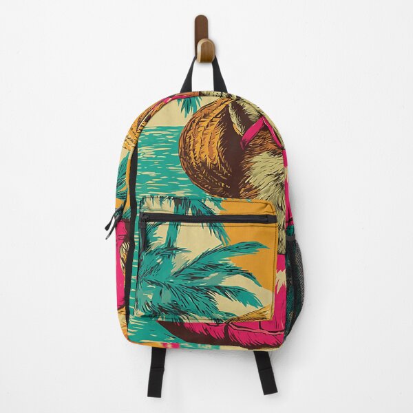 Item preview, Summer Fox with Sunglasses Tropical Animal Pool Party Sunset designed and sold by Littermin.