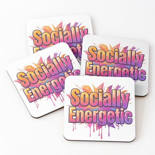 Item preview, Socially Energetic Positive Vibe Typography Design designed and sold by krujoArt.