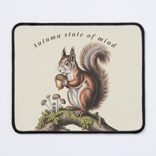 Item preview, Autumn State Of Mind Vintage Squirrel Botanical Illustration designed and sold by AlexandraSand.