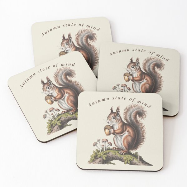 Item preview, Autumn State Of Mind Vintage Squirrel Botanical Illustration designed and sold by AlexandraSand.