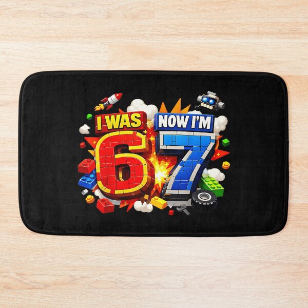Item preview, I Was 6 Now I'm 7 Building Blocks Birthday Seven Year Old designed and sold by SanTiOmal.