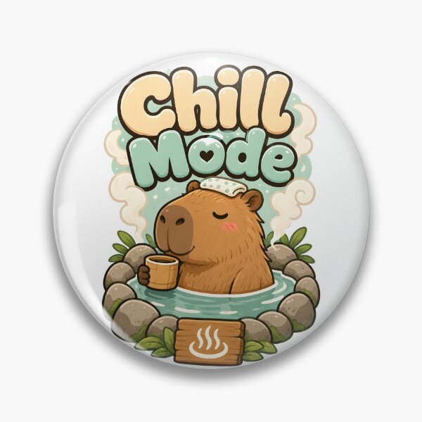 Item preview, Cute Chill Mode Capybara Hot Spring. designed and sold by Mr Lee.