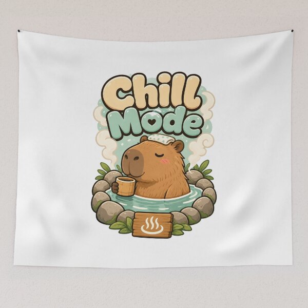 Item preview, Cute Chill Mode Capybara Hot Spring. designed and sold by Mr Lee.