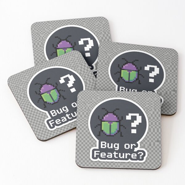 Item preview, Funny Programmer Gift Bug or Feature Pixel Art Developer  Humor Sarcastic Coder Sticker Software Engineer Gift designed and sold by Dev Mode.