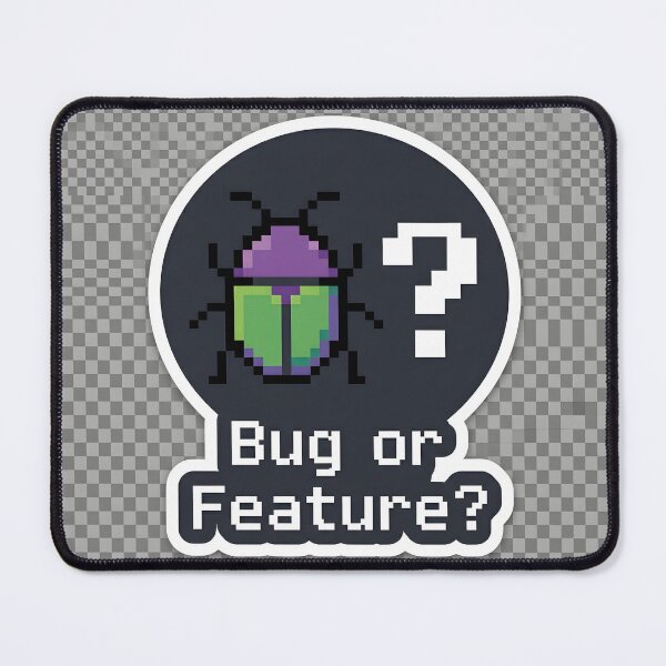 Item preview, Funny Programmer Gift Bug or Feature Pixel Art Developer  Humor Sarcastic Coder Sticker Software Engineer Gift designed and sold by Dev Mode.