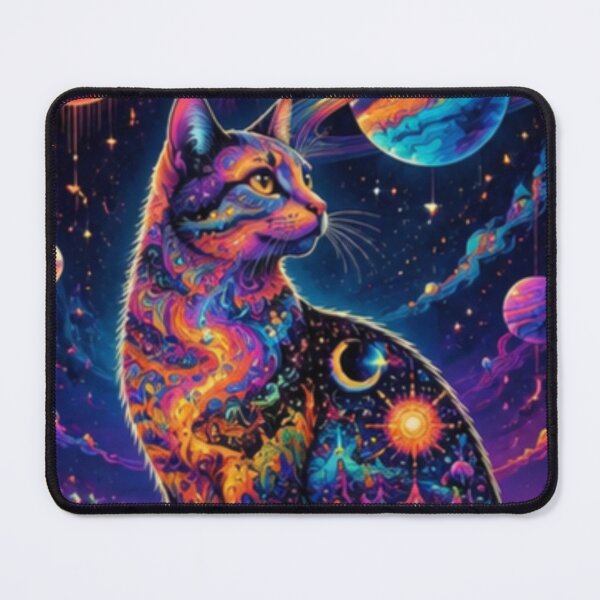 Item preview, Lucid Cosmic Cat Dreamscape Psychedelic Galaxy Vision designed and sold by Mindworx21.