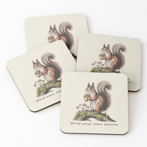 Item preview, Mind Your Own Acorns Cute Squirrel Sassy Nature Quote designed and sold by AlexandraSand.