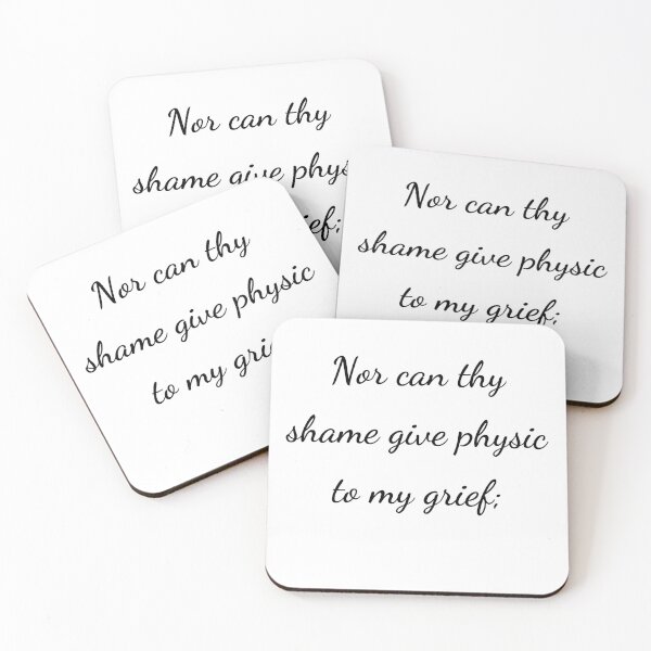 Item preview, "Nor can thy shame give physic to my grief;" - handwriting black designed and sold by ariksworld.